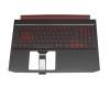 6B.Q5XN2.012 original Acer clavier incl. topcase DE (allemand) noir/noir/rouge avec rétro-éclairage