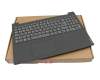 Clavier incl. topcase DE (allemand) gris/noir (rau) original pour Lenovo IdeaPad S145-15AST (81N3)