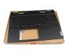 Clavier incl. topcase DE (allemand) noir/noir avec rétro-éclairage original pour Lenovo Legion 7i 16IRX9 Gen 9 (83FD)