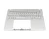 90NB14C3-R31GE0 original Asus clavier incl. topcase DE (allemand) argent/argent avec rétro-éclairage