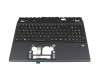 Clavier incl. topcase DE (allemand) noir/noir avec rétro-éclairage original pour Acer Predator Helios Neo 16 (PHN16-73)