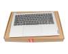 Clavier incl. topcase DE (allemand) noir/argent avec rétro-éclairage original pour Lenovo Yoga Slim 7 Pro-14IHU5 (82NC)