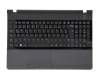 Clavier incl. topcase DE (allemand) noir/noir original pour Samsung NP300E5C