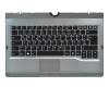 Clavier incl. topcase DE (allemand) noir/gris original pour Fujitsu LifeBook T902 (M3501DE)