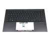 102-019G5LHE02 original Asus clavier incl. topcase DE (allemand) noir/anthracite avec rétro-éclairage