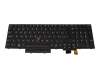 102-16F16LHB01C original Lenovo clavier CH (suisse) noir/noir avec rétro-éclairage et mouse stick