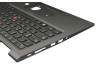 102-18F86LHC02C original Lenovo clavier incl. topcase DE (allemand) noir/gris avec rétro-éclairage et mouse stick
