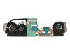 Ventilateur incl. refroidisseur (CPU/GPU) original pour MSI GS75 Stealth 8SD/8SE/8SF/8SG (MS-17G1)