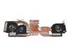 Ventilateur incl. refroidisseur (CPU/GPU) original pour MSI GS66 Stealth 10SF/10SE/10SFS (MS-16V1)