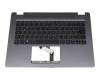 13304EACK201 original Acer clavier incl. topcase DE (allemand) noir/gris avec rétro-éclairage