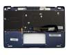13N0-UWA0311 original Asus clavier incl. topcase DE (allemand) bleu avec rétro-éclairage