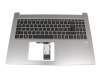13N1-23A0101 original Acer clavier incl. topcase DE (allemand) noir/argent avec rétro-éclairage
