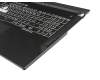 13N1-9BA0901 original Asus clavier incl. topcase DE (allemand) noir/noir avec rétro-éclairage - sans puits Keystone -