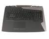 13NR0HJ1AP0201 original Asus clavier incl. topcase DE (allemand) noir/noir avec rétro-éclairage - sans haut-parleur -