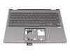 1KAJZZG65F original Quanta clavier incl. topcase DE (allemand) gris foncé/gris