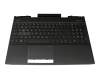 22930-G3D original HP clavier incl. topcase CH (suisse) noir/noir avec rétro-éclairage