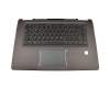 2FA1R0000100 original Lenovo clavier incl. topcase DE (allemand) noir/gris avec rétro-éclairage