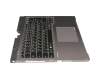 38047370 original Fujitsu clavier incl. topcase DE (allemand) noir/argent avec rétro-éclairage