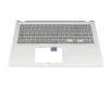 39XKUTAJN10 original Asus clavier incl. topcase DE (allemand) gris/argent