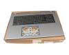 3A14D00A00005 original Acer clavier incl. topcase DE (allemand) noir/gris avec rétro-éclairage
