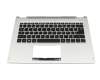 4600JU020003 original Acer clavier incl. topcase FR (français) noir/argent avec rétro-éclairage