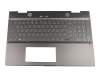 490.0EH07.BS0G original HP clavier incl. topcase DE (allemand) gris/gris avec rétro-éclairage