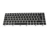 55310-T745GB HP clavier DE (allemand) noir/argent avec rétro-éclairage et mouse stick