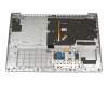 5CB0R07359 Lenovo clavier incl. topcase DE (allemand) gris/argent avec rétro-éclairage (Platinum Grey)