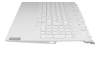 5CB1C74876 original Lenovo clavier incl. topcase DE (allemand) blanc/blanc avec rétro-éclairage