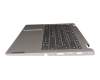 5CB1J10024 original Lenovo clavier incl. topcase DE (allemand) noir/gris avec rétro-éclairage