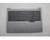 Lenovo 5CB1M48552 C-Cover with keyboard, Belgian, Arctic Grey, Non-Backlight, UK