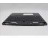 Lenovo 5CB1N61446 C-Cover with keyboard, Belgian, Eclipse Black, White Backlight, UK