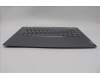 Lenovo 5CB1P00591 C-Cover with keyboard, French, Luna Grey, Backlight, US