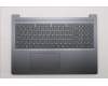 Lenovo 5CB1R35620 C-Cover with keyboard, US English Euro, Luna Grey, Backlight, US