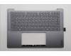 Lenovo 5CB1R68346 C-Cover with keyboard, Hungarian, Luna Grey, Non-Puresight Logo, UK