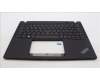 Lenovo 5M11H94394 C-Cover with keyboard, German, Black, Backlight, UK