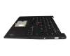 5M11K07685 original Lenovo clavier incl. topcase DE (allemand) noir/noir avec rétro-éclairage et mouse stick (Wi-Fi)