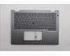 Lenovo 5M11S30361 C-Cover with keyboard, Italian, Luna Grey, Backlight, No World Face Camera, Heat Staking, UK