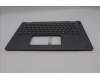 Lenovo 5M11S30504 C-Cover with keyboard, German, Luna Grey, Backlight, World Face Camera, Heat Staking, UK