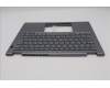 Lenovo 5M11S30504 C-Cover with keyboard, German, Luna Grey, Backlight, World Face Camera, Heat Staking, UK