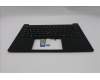 Lenovo 5M11S53767 C-Cover with keyboard, German, Black, Backlight, UK