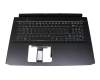 6037B0166404 A01 original Acer clavier incl. topcase DE (allemand) noir/noir avec rétro-éclairage