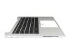 6070B2455802 original HP clavier incl. topcase DE (allemand) noir/argent avec rétro-éclairage