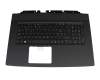 63000101KC01 original Acer clavier incl. topcase SF (suisse-francais) noir/noir avec rétro-éclairage