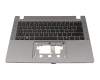 6B.B8JN7.011 original Acer clavier incl. topcase DE (allemand) noir/gris avec rétro-éclairage