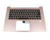 6B.GQRN5.031 original Acer clavier incl. topcase DE (allemand) noir/rose avec rétro-éclairage