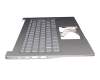 6B.HSEN2.046 original Acer clavier incl. topcase DE (allemand) argent/argent avec rétro-éclairage