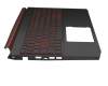 6B.Q5AN2.012 original Acer clavier incl. topcase DE (allemand) noir/noir/rouge avec rétro-éclairage