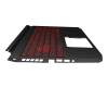 6B.Q7KN2.046 original Acer clavier incl. topcase DE (allemand) noir/rouge/noir avec rétro-éclairage (Geforce1650)