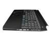 6B.QAUN2.014 original Acer clavier incl. topcase DE (allemand) moir/blanc/noir avec rétro-éclairage (câble de raccordement 16mm)